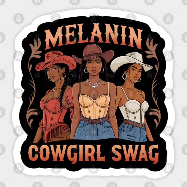 Melanin Cowgirl Swag Sticker by UrbanLifeApparel
